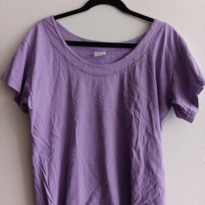 Purple boat neckline T-Shirt